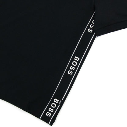 Hugo Boss Parlay Tape Detail S/s Polo Black 001