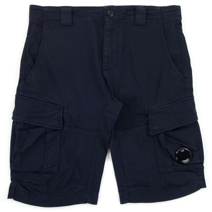 Cp Company Bermuda Cargo Stretch Sateen Shorts Navy 888