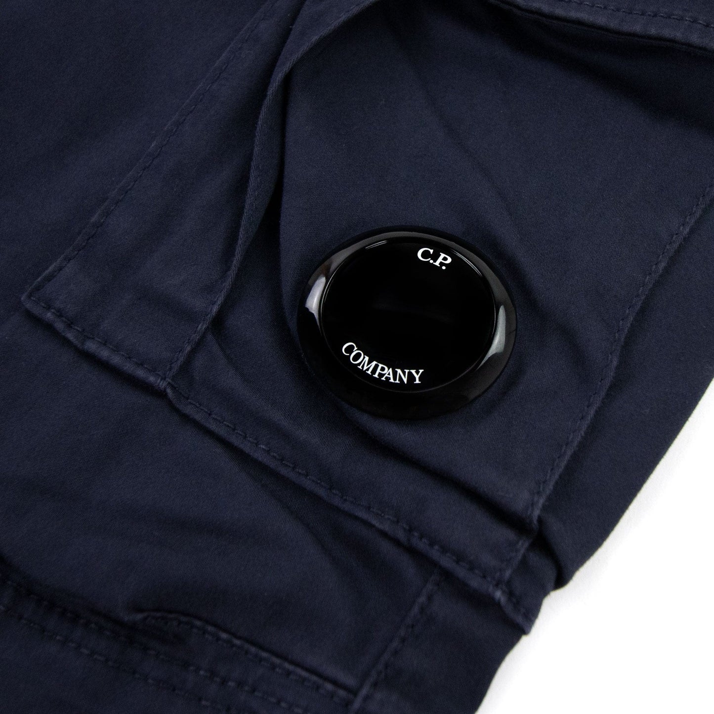 Cp Company Bermuda Cargo Stretch Sateen Shorts Navy 888