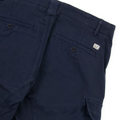Cp Company Bermuda Cargo Stretch Sateen Shorts Navy 888