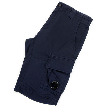 Cp Company Bermuda Cargo Stretch Sateen Shorts Navy 888