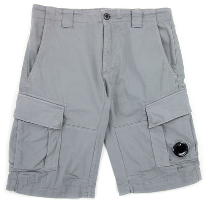 Cp Company Bermuda Cargo Stretch Sateen Shorts Griffin Grey 937