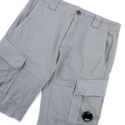 Cp Company Bermuda Cargo Stretch Sateen Shorts Griffin Grey 937