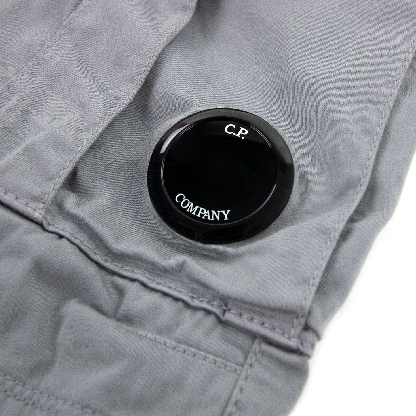 Cp Company Bermuda Cargo Stretch Sateen Shorts Griffin Grey 937