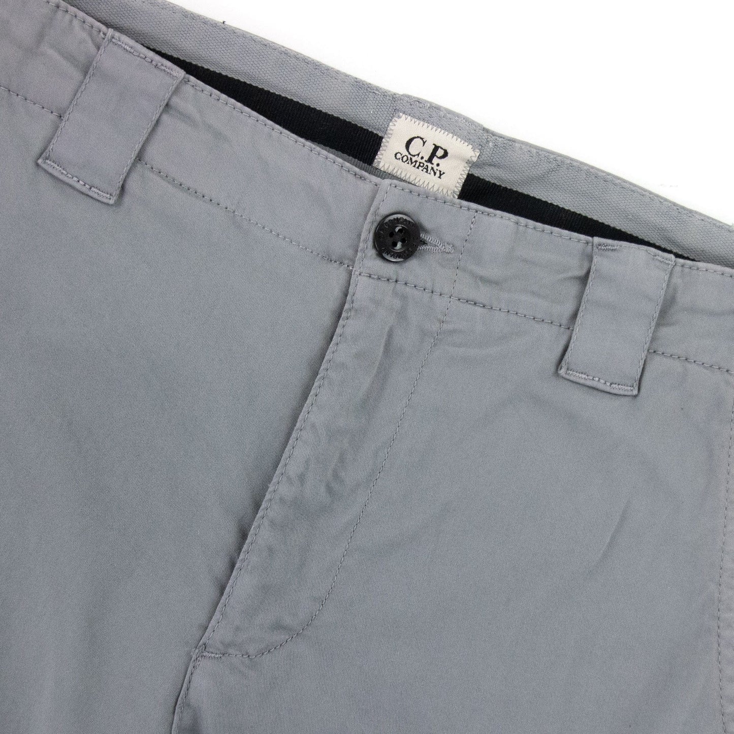 Cp Company Bermuda Cargo Stretch Sateen Shorts Griffin Grey 937