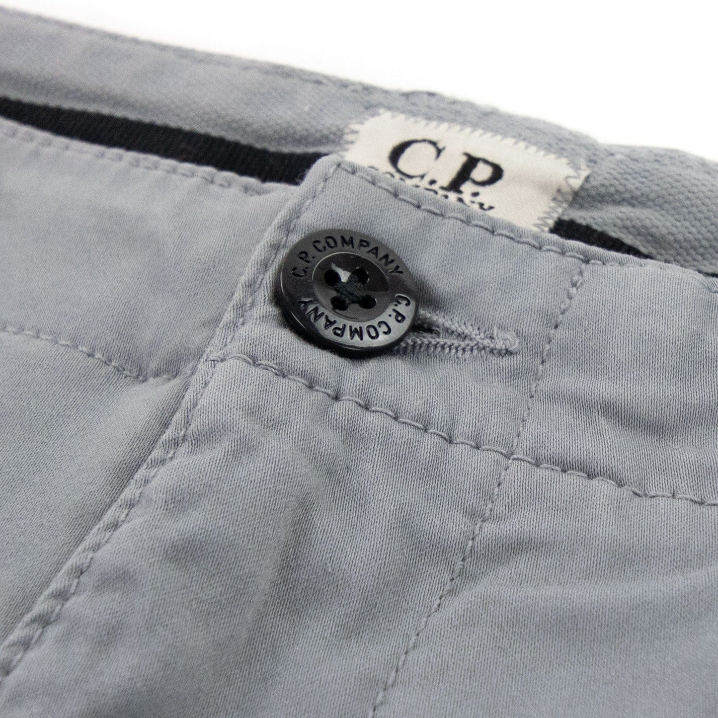 Cp Company Bermuda Cargo Stretch Sateen Shorts Griffin Grey 937