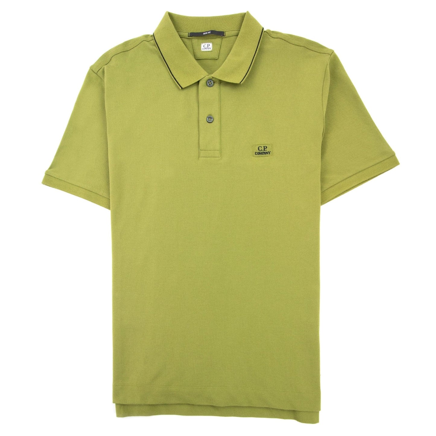 Cp Company Stretch Piquet Polo Green Moss 698