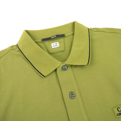 Cp Company Stretch Piquet Polo Green Moss 698