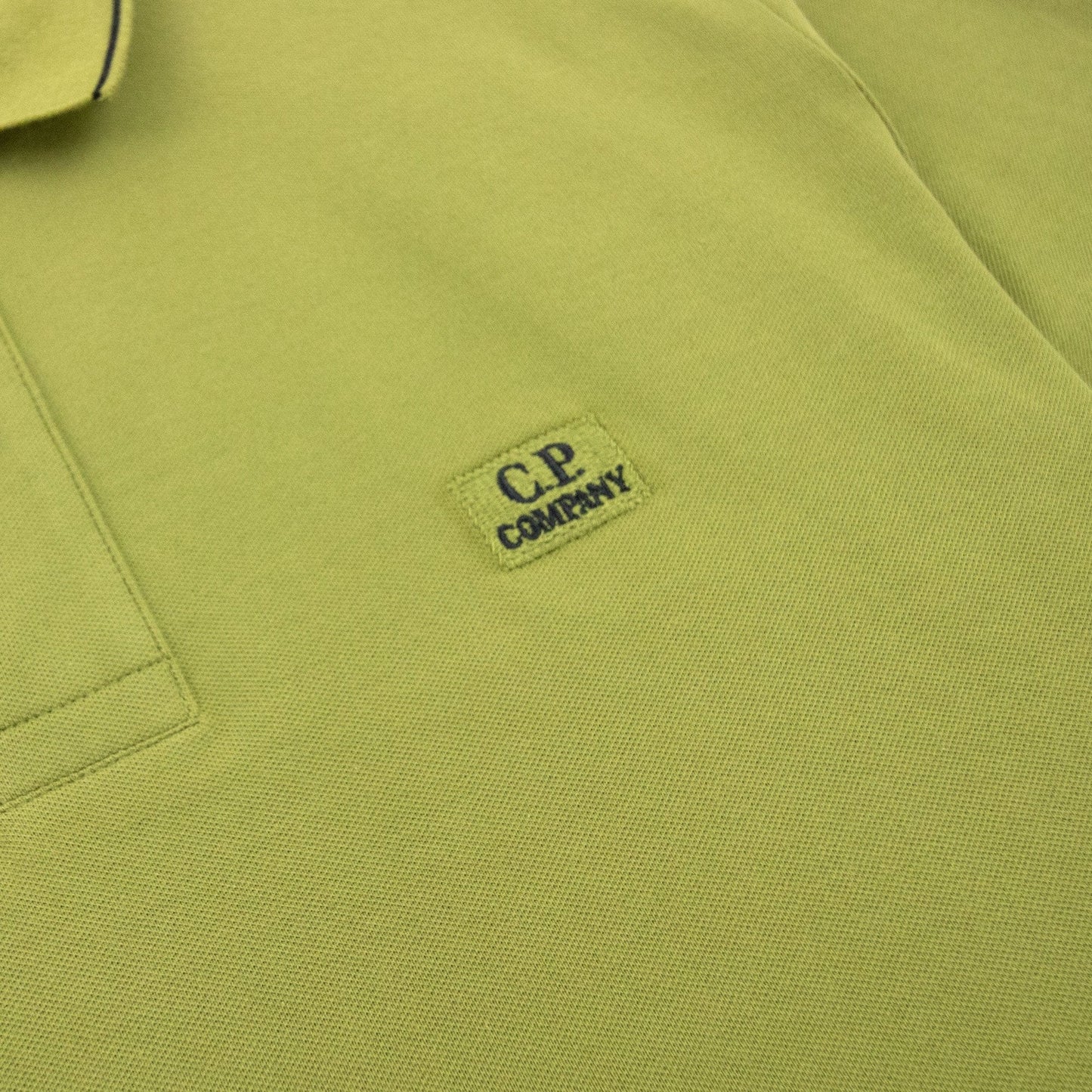 Cp Company Stretch Piquet Polo Green Moss 698