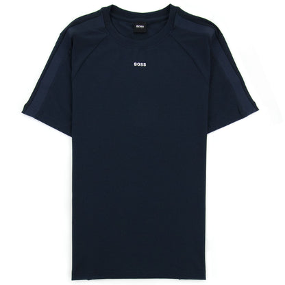 Hugo Boss Tee Tape Logo T Shirt Navy 410