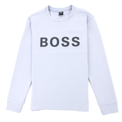 Hugo Boss Salbo 1 Printed Logo Sweatshirt Light Blue 481
