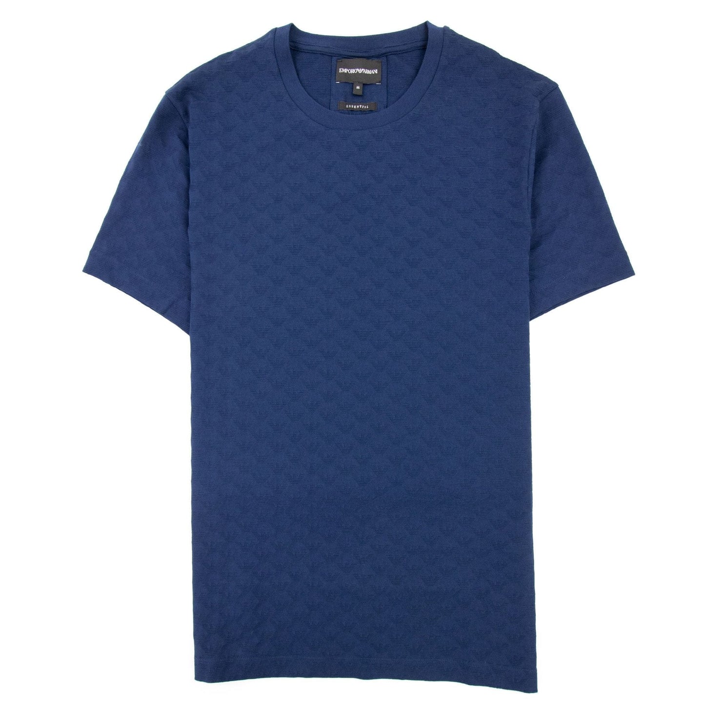 Emporio Armani All Over Jacquard Eagle Logo T Shirt Navy Blue