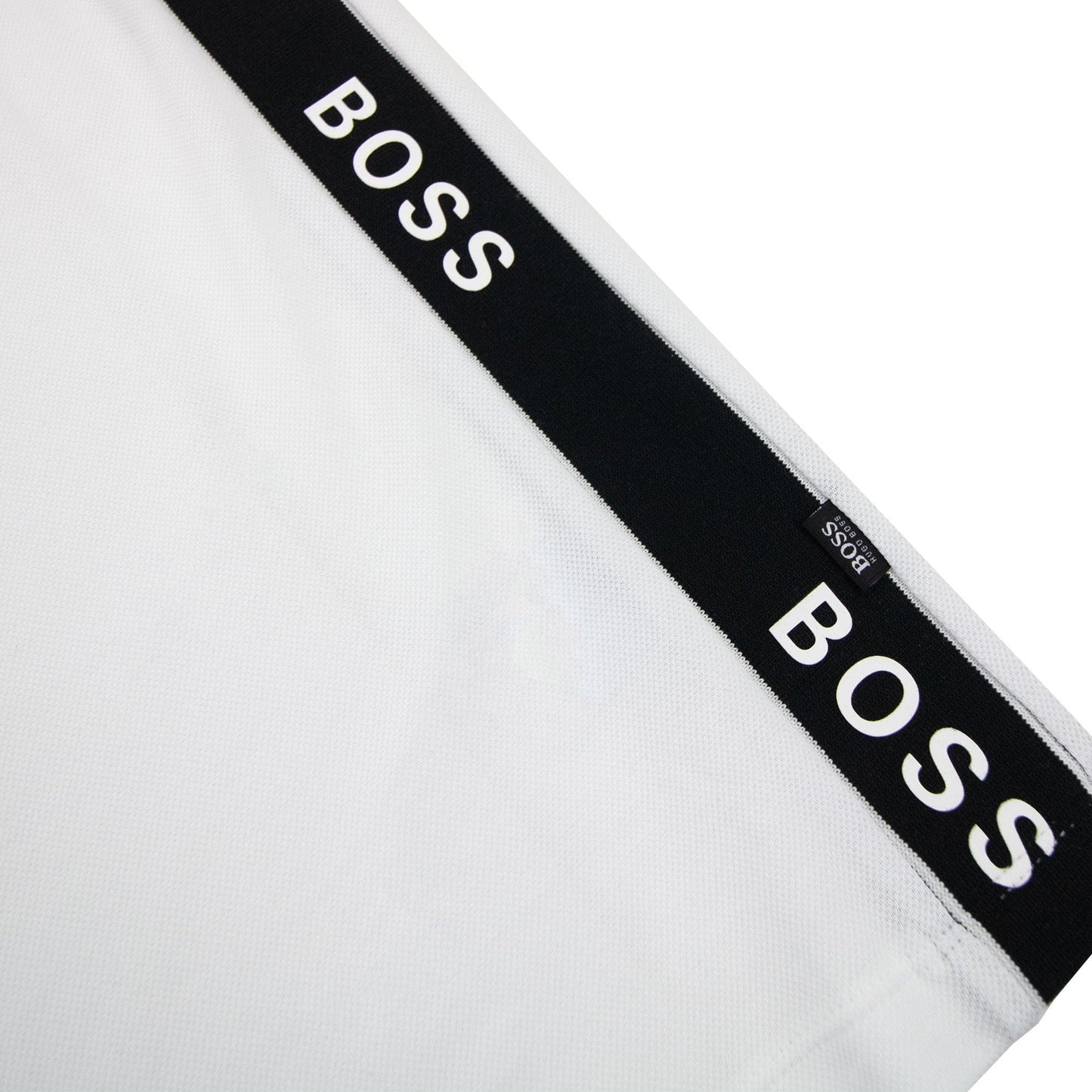 Hugo Boss Parlay Tape Detail S/s Polo White 100