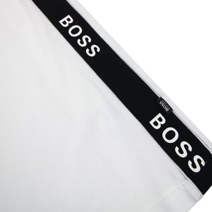 Hugo Boss Parlay Tape Detail S/s Polo White 100