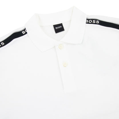 Hugo Boss Parlay Tape Detail S/s Polo White 100