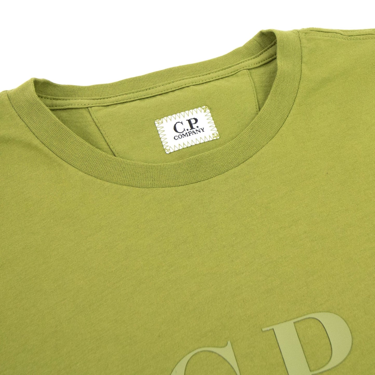 Cp Company 30/1 Jersey Classic Logo T-shirt Green Moss 698