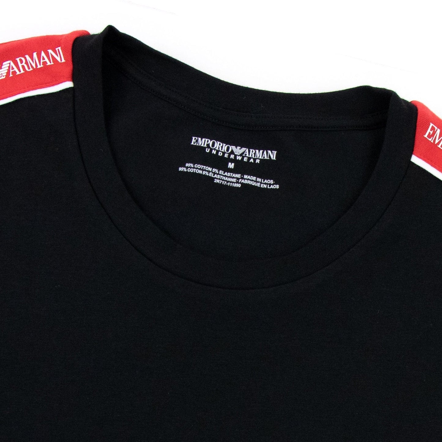 Emporio Armani Core Logo Band Regular Fit T Shirt Black