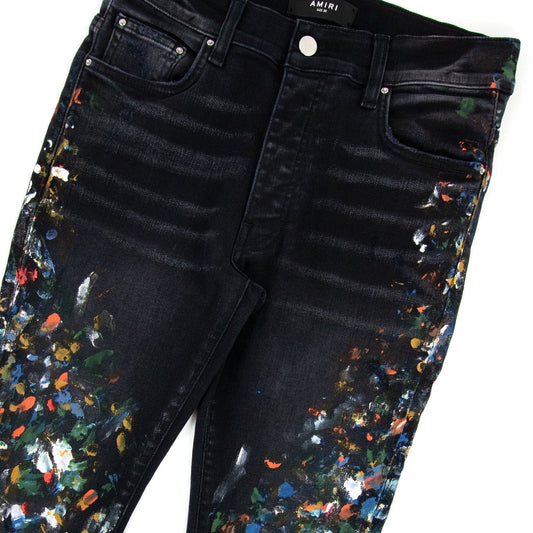 Amiri Skinny Painter Jeans Aged Black