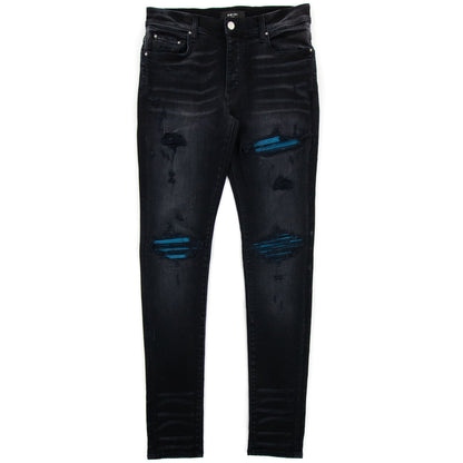 Amiri Mx1 Cracked Paint Jeans Aged Black