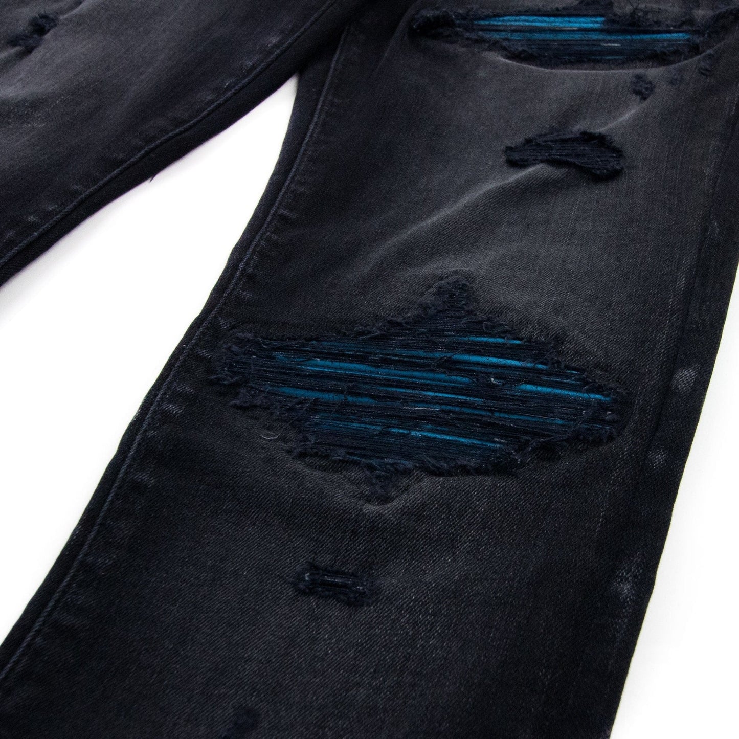 Amiri Mx1 Cracked Paint Jeans Aged Black