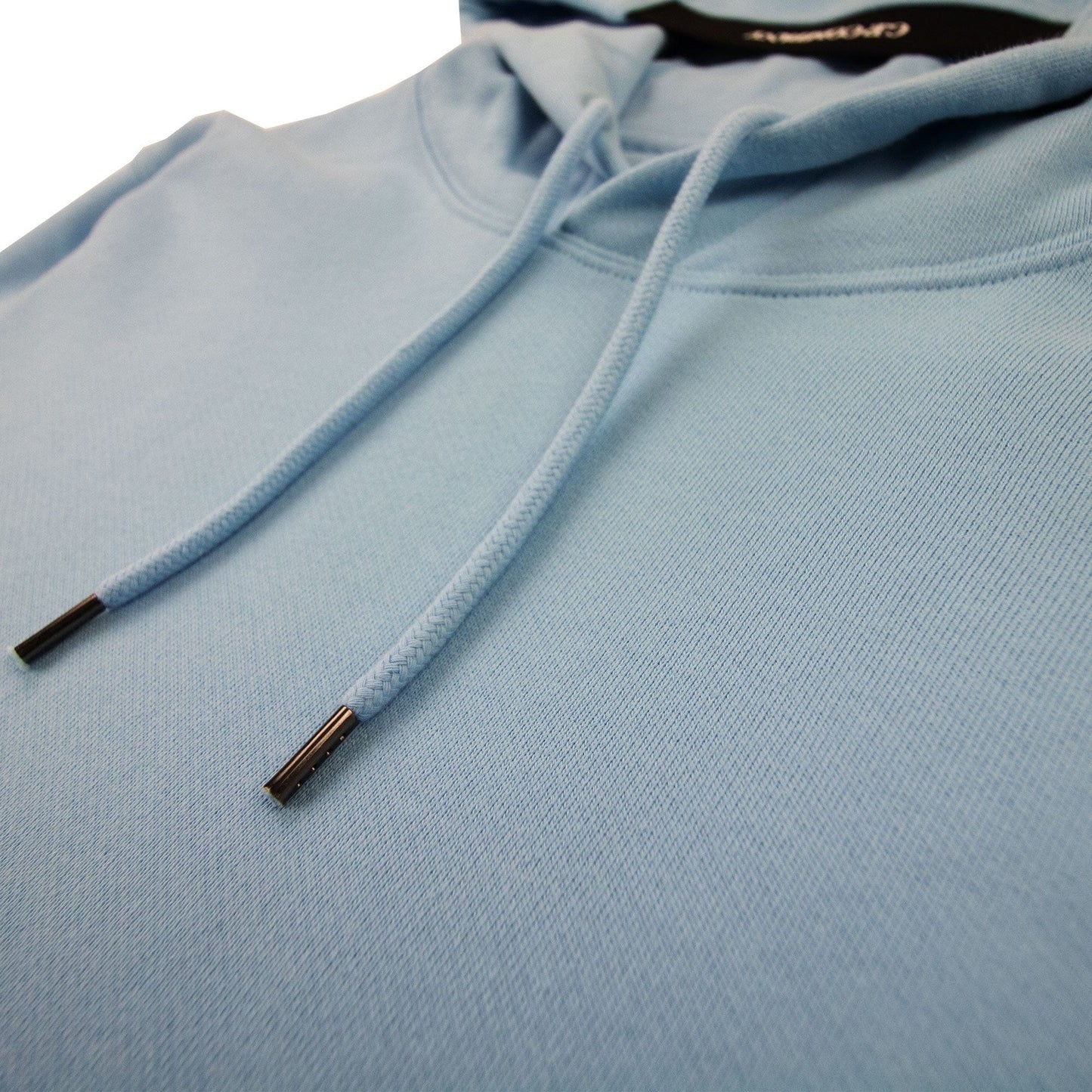 Cp Company Diagonal Raised Fleece Garment Dyed Lens Hoodie Sky Blue 832