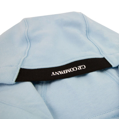 Cp Company Diagonal Raised Fleece Garment Dyed Lens Hoodie Sky Blue 832