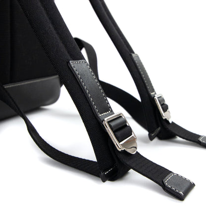 Burberry Check And Leather Backpack Dark Birch Brown