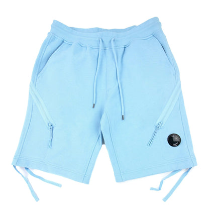 Cp Company Diagonal Raised Fleece Shorts Sky Blue 832