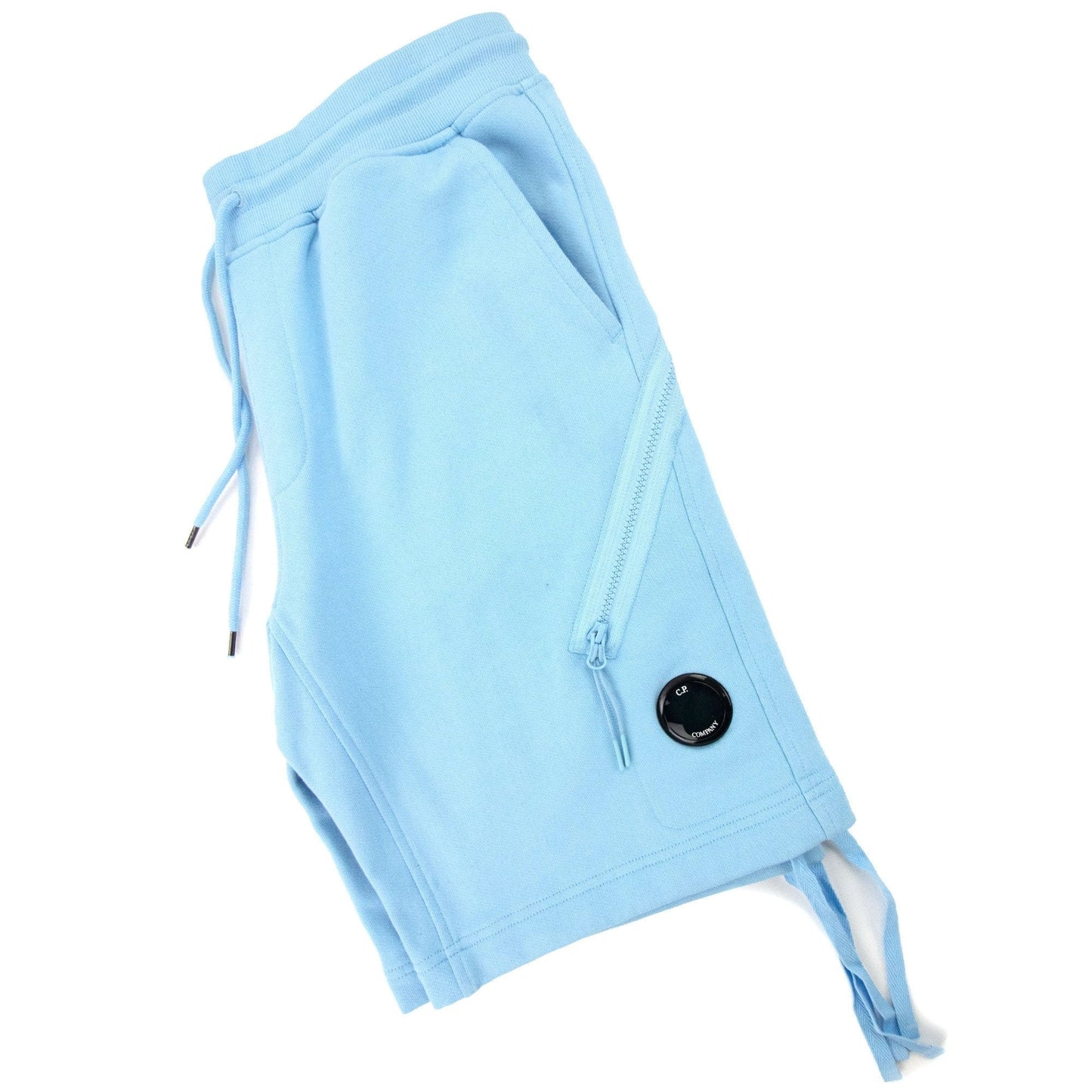 Cp Company Diagonal Raised Fleece Shorts Sky Blue 832