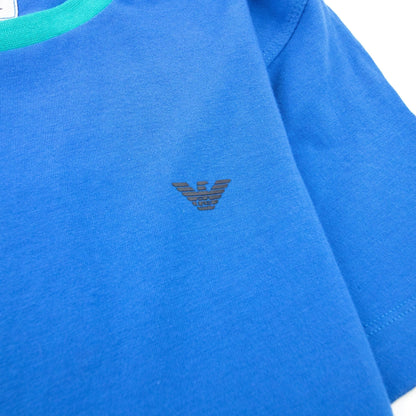 Armani Junior Logo Crewneck T Shirt Blue