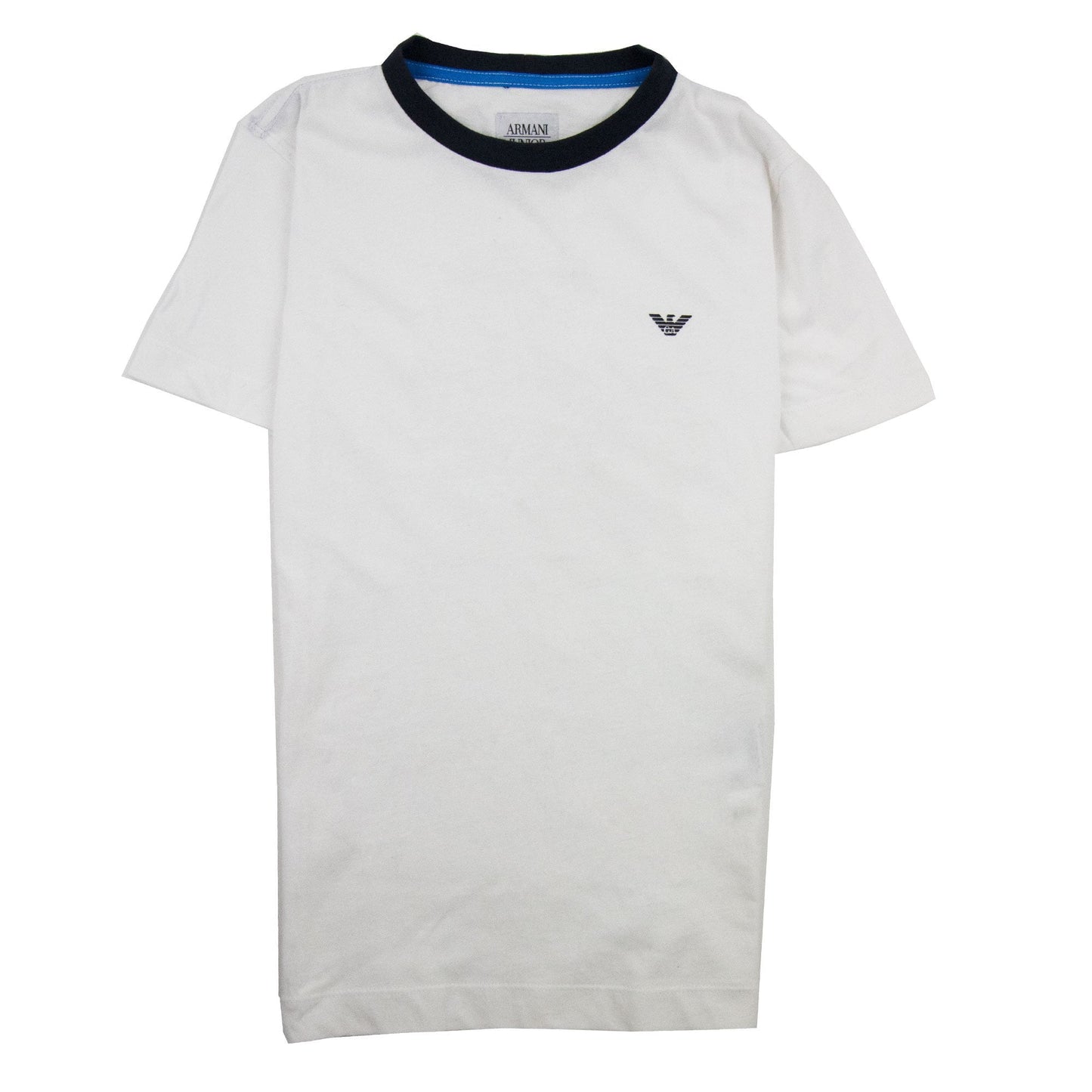 Armani Junior Logo Crewneck T Shirt White
