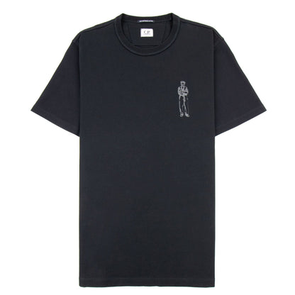 Cp Company 30/2 Mercerized Jersey Sailor T Shirt Black 999