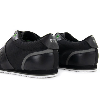 Hugo Boss Lighter Low Leather Mesh Trainers Black