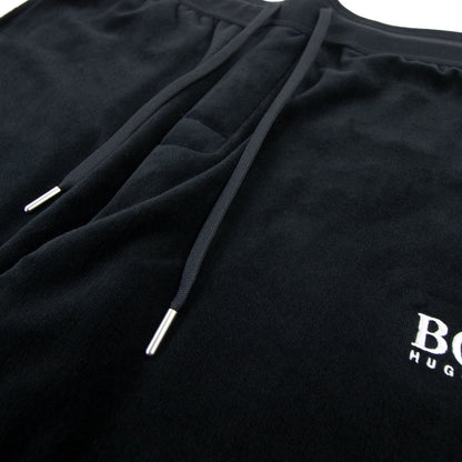 Hugo Boss Embroidered Logo Velour Pants Black 001
