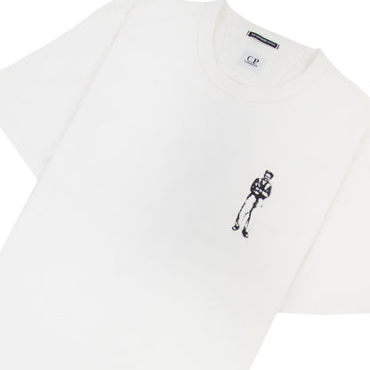 Cp Company 30/2 Mercerized Jersey Sailor T Shirt White 103