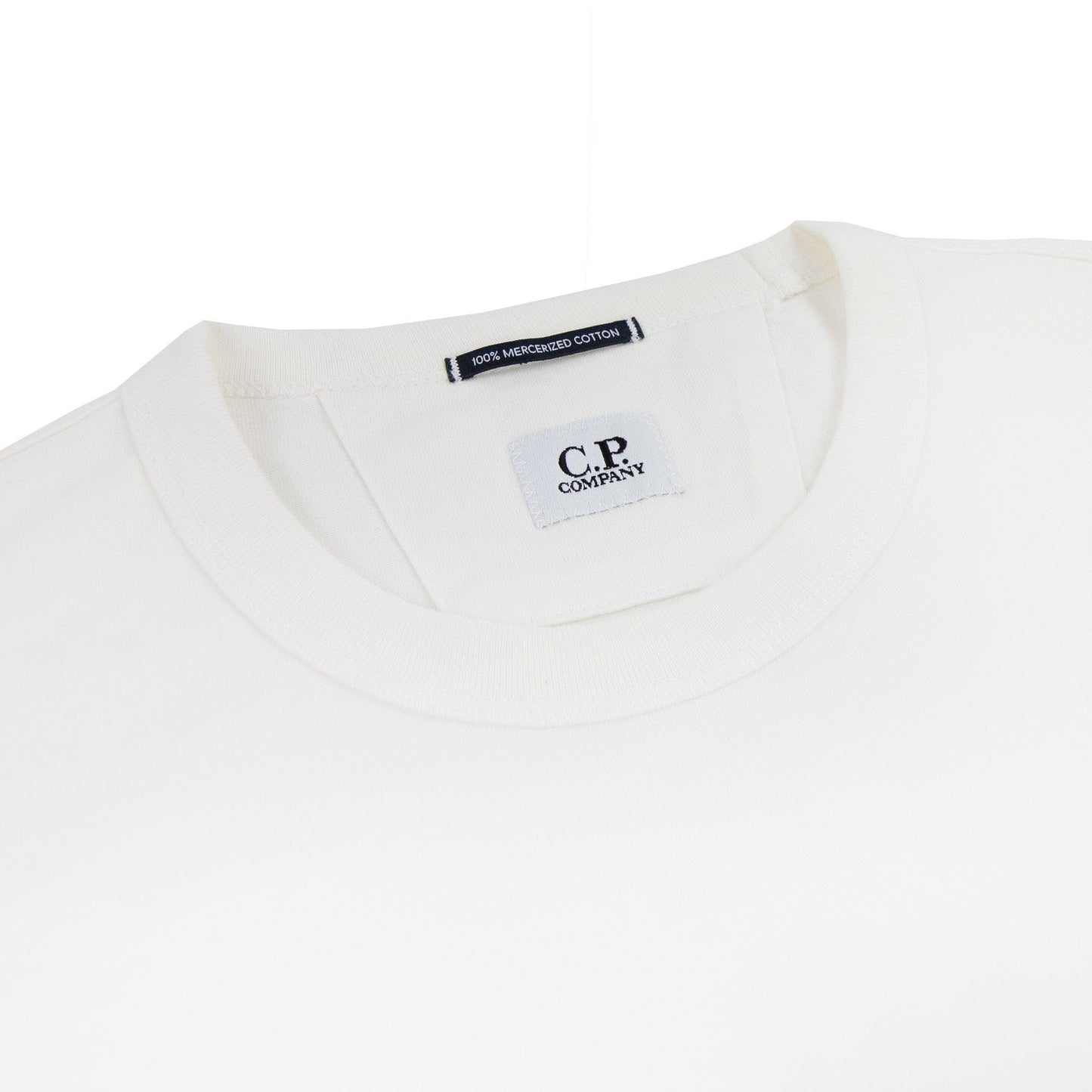 Cp Company 30/2 Mercerized Jersey Sailor T Shirt White 103