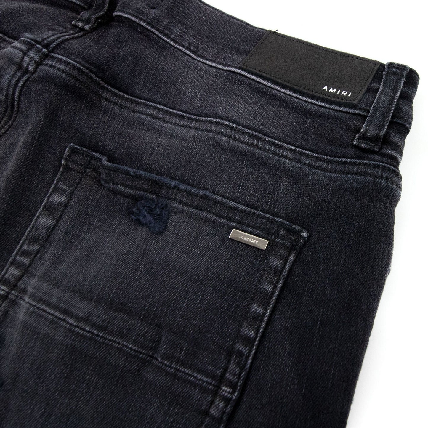 Amiri Mx1 Plaid Jeans Aged Black