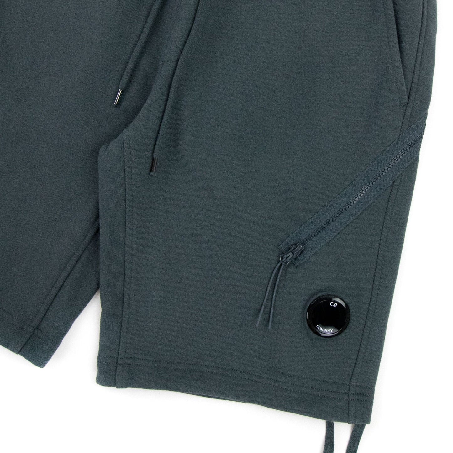 Cp Company Diagonal Raised Fleece Shorts Dark Shadow Grey 978