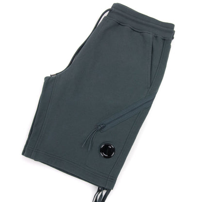 Cp Company Diagonal Raised Fleece Shorts Dark Shadow Grey 978