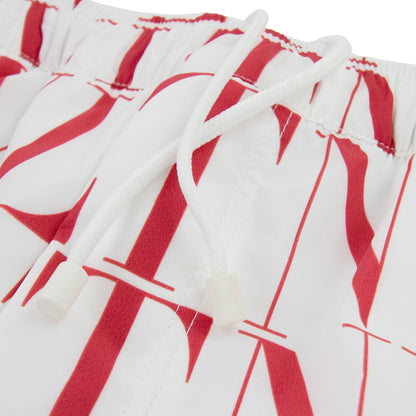 Valentino Vltn Multi Swim Shorts White/red