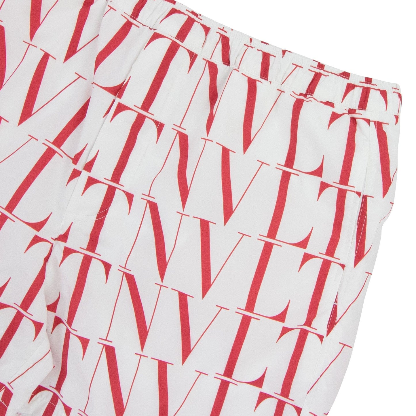 Valentino Vltn Multi Swim Shorts White/red