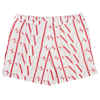 Valentino Vltn Multi Swim Shorts White/red