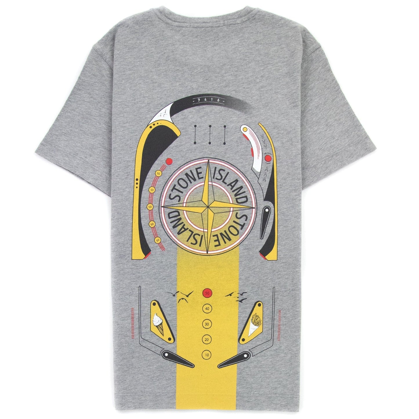 Stone Island Junior Graphic Print T Shirt Grey V0064