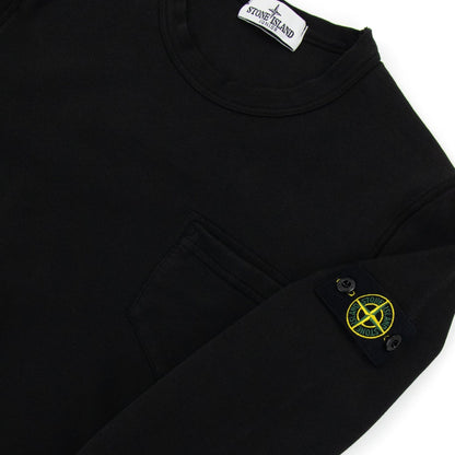Stone Island Junior 62040 Bubble Gum Print Sweatshirt Black V0029