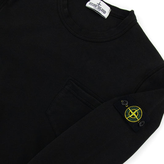 Stone Island Junior 62040 Bubble Gum Print Sweatshirt Black V0029