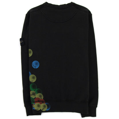 Stone Island Junior 62040 Bubble Gum Print Sweatshirt Black V0029