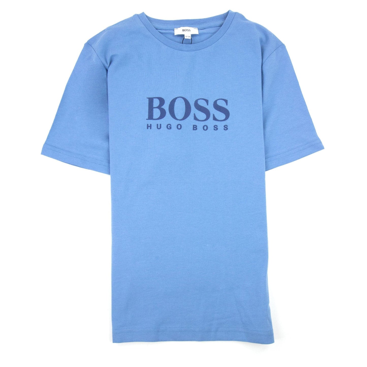 Hugo Boss Kids Rubber Logo S/s T Shirt Pale Blue