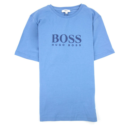 Hugo Boss Kids Rubber Logo S/s T Shirt Pale Blue