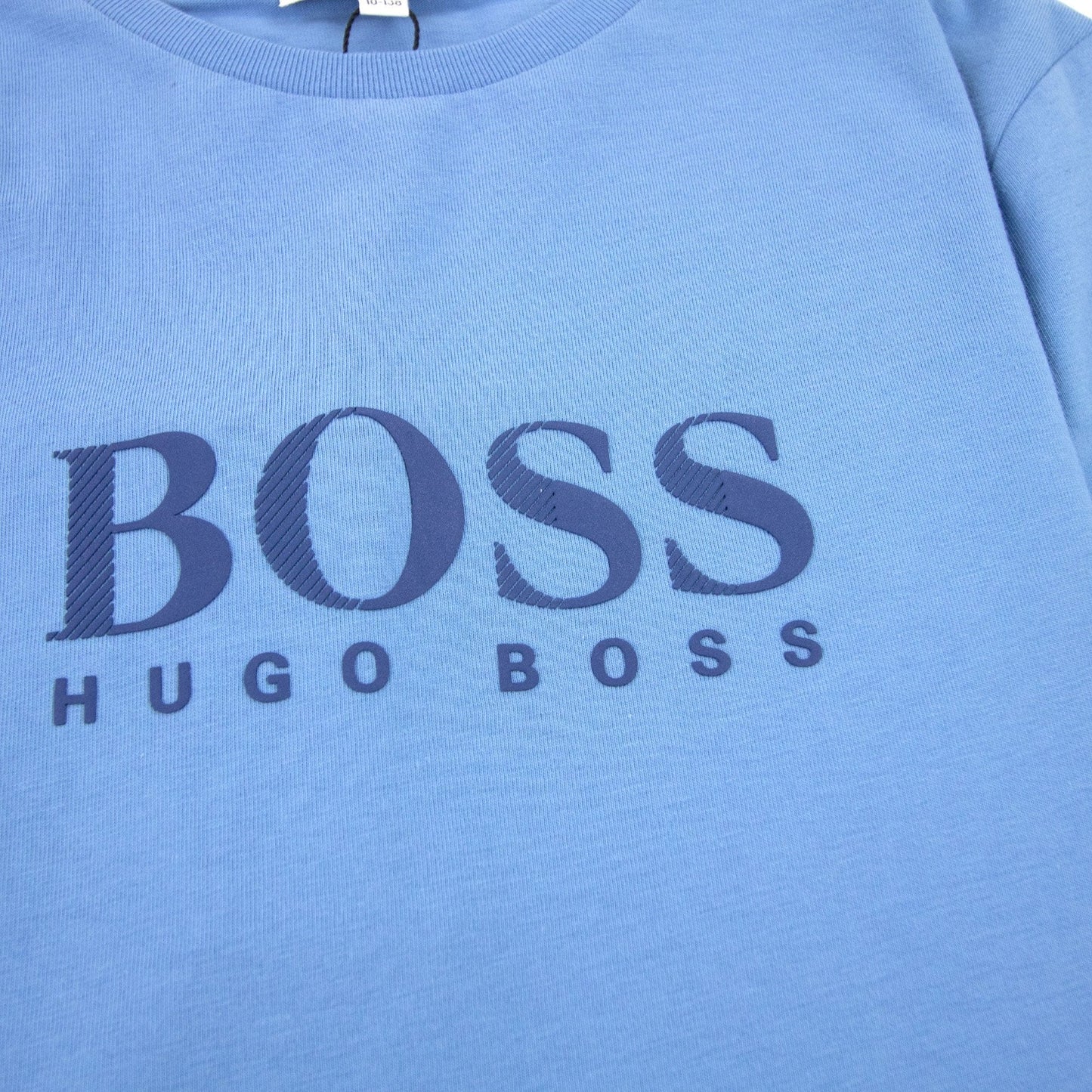 Hugo Boss Kids Rubber Logo S/s T Shirt Pale Blue