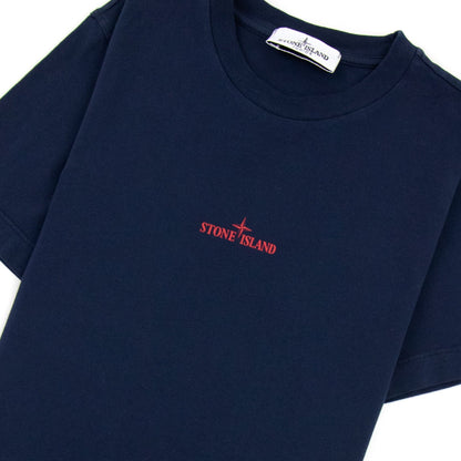 Stone Island Junior Graphic Print T Shirt Navy Blue V0028